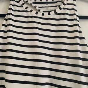 Athleta high neck stripe tank